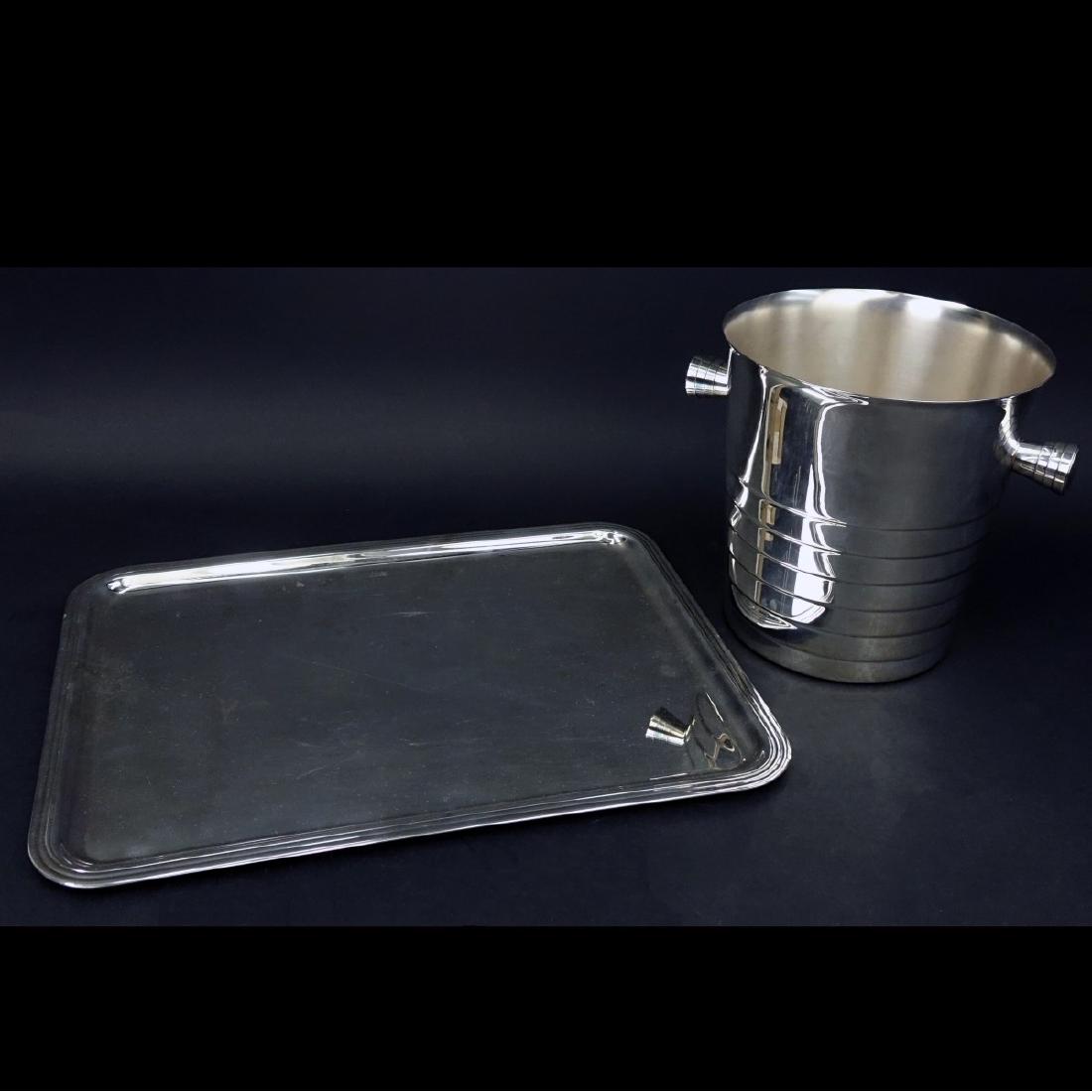 Christofle Silver Plate Ice Bucket and Tray (1 of 5)