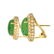 Jade, Diamond and 18K Gold Earrings - 2