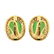 Jade, Diamond and 18K Gold Earrings - 3