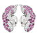Antique Ruby, Diamond and Platinum Ear Clips