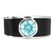 Man's Platinum, Coral and Blue Zircon Ring - 2