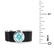 Man's Platinum, Coral and Blue Zircon Ring - 5