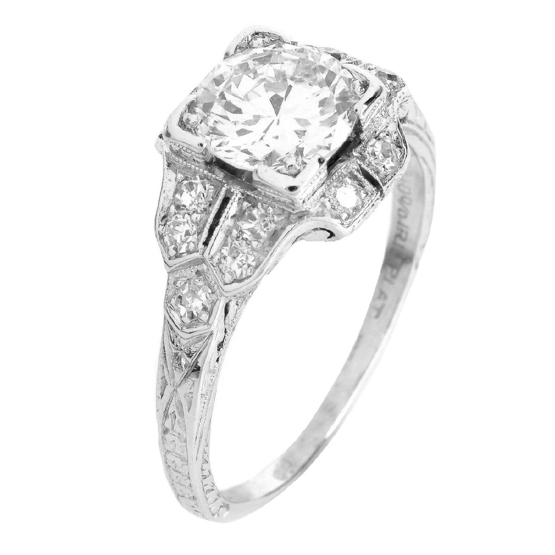 Art Deco 1.30 Carat TW Diamond and Platinum Ring (1 of 5)