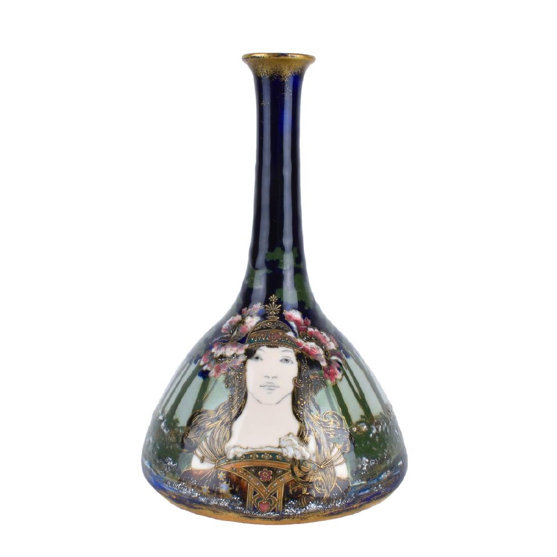 Amphora Turn Teplitz Long Neck Vase (1 of 5)