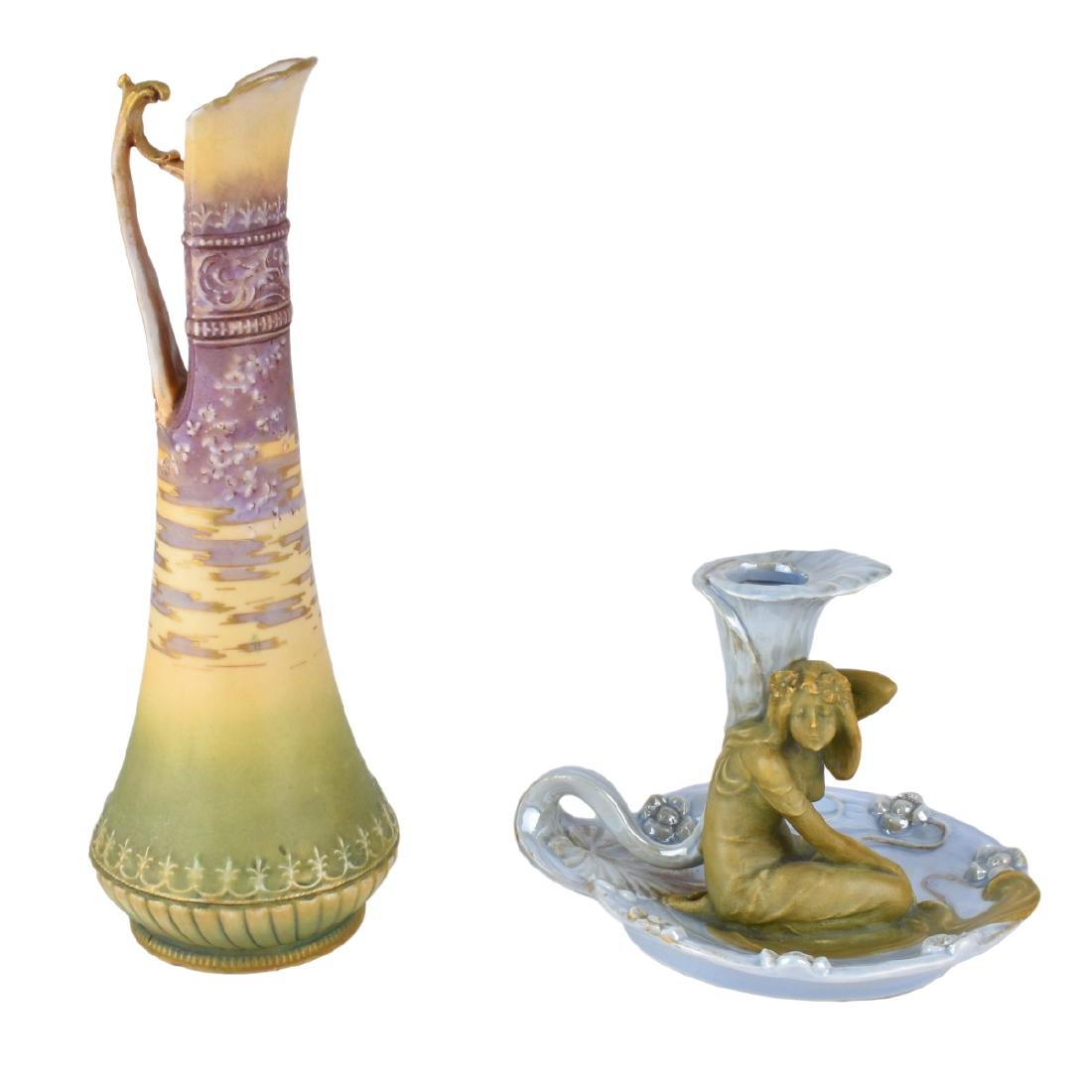 Lot of Two (2) Art Nouveau Pottery Tableware (1 of 7)