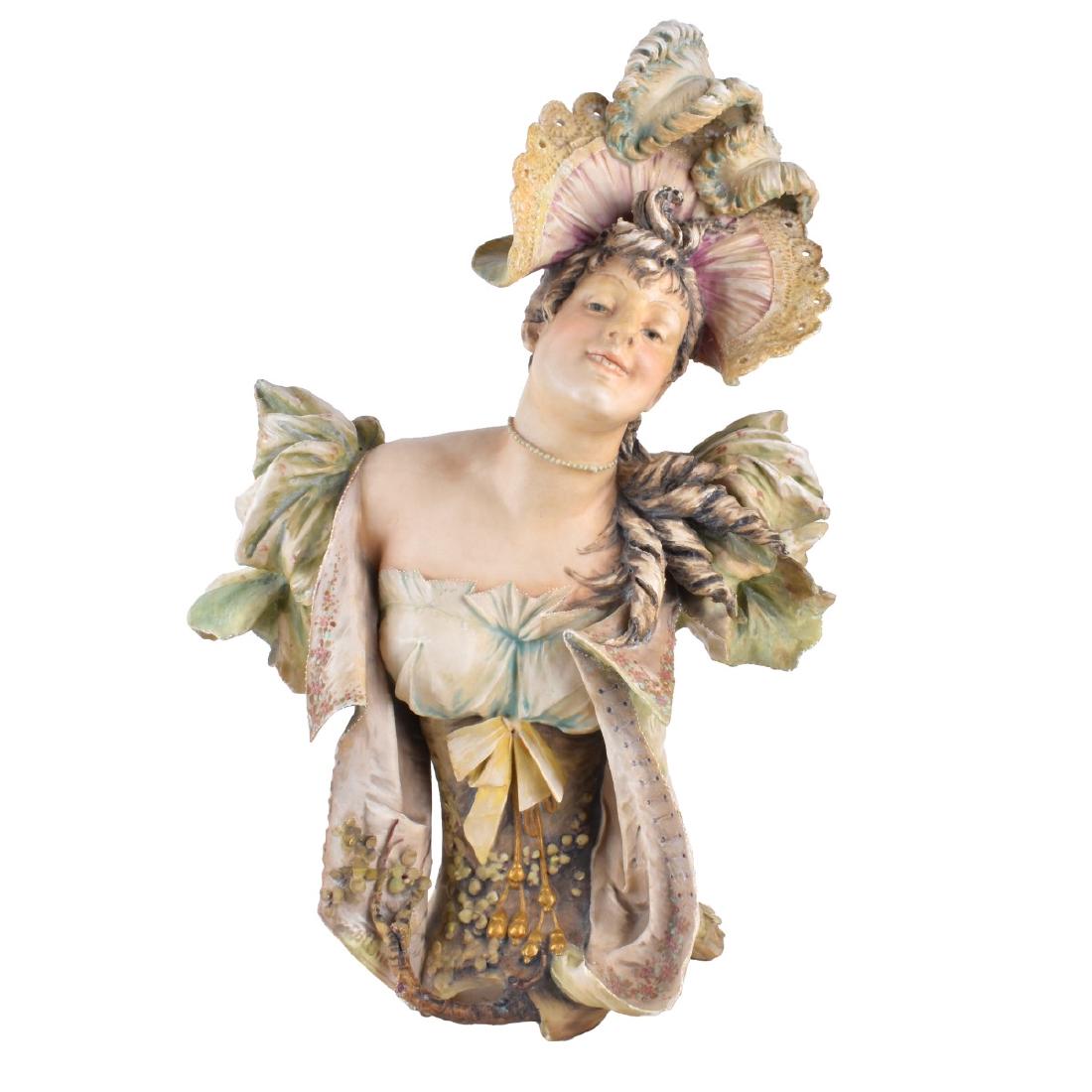 Turn Teplitz Art Nouveau Maiden Figural Bust (1 of 5)