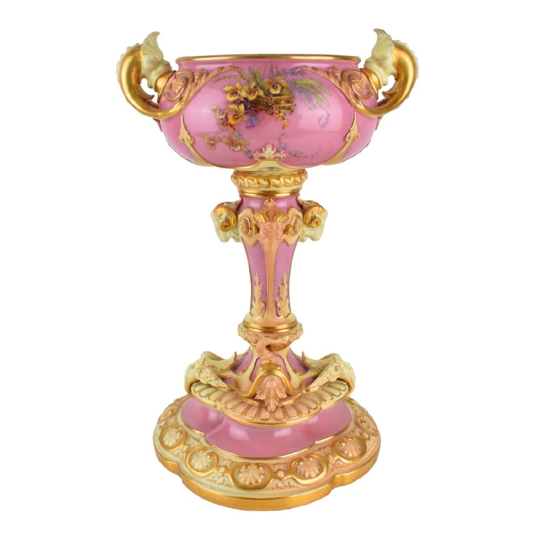 Large Royal Worcester Glazed Porcelain Centerpiece (1 of 7)