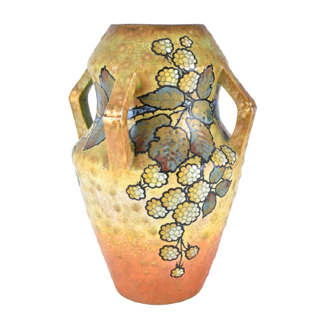 Paul Dachsel Turn Teplitz Gres Raspberries Vase (1 of 6)