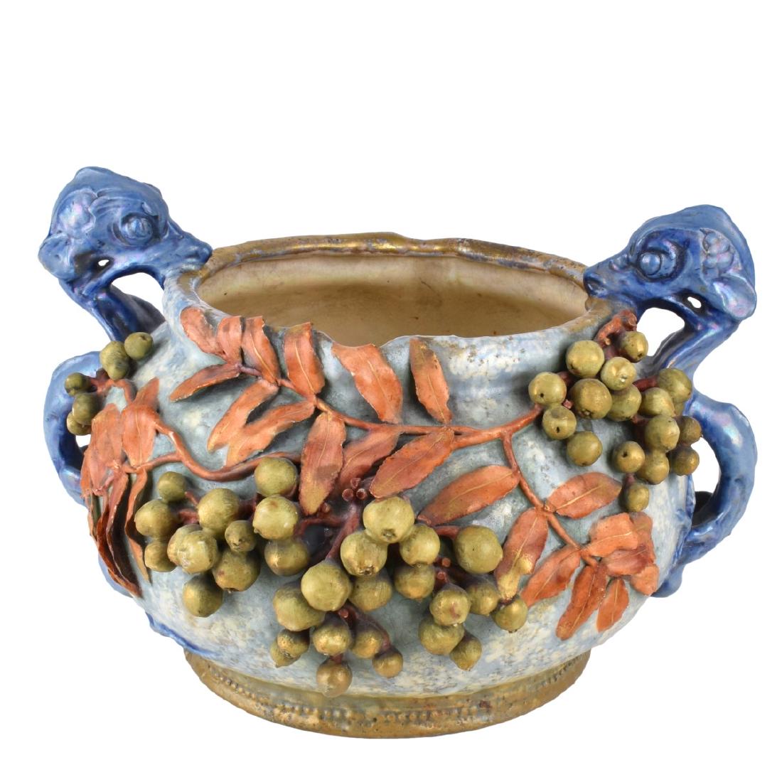 Art Nouveau Amphora Handled Edda Pottery Bowl (1 of 6)
