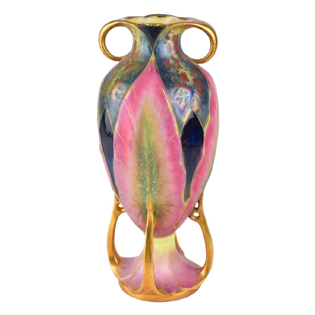 Paul Dachsel Amphora Art Nouveau Leaf Vase (1 of 5)