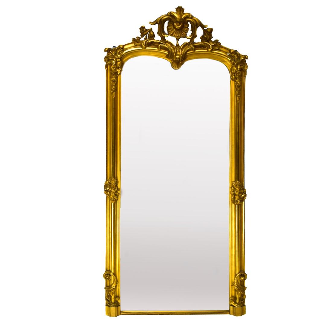 Large Antique French Gilded Mirror (1 of 4)