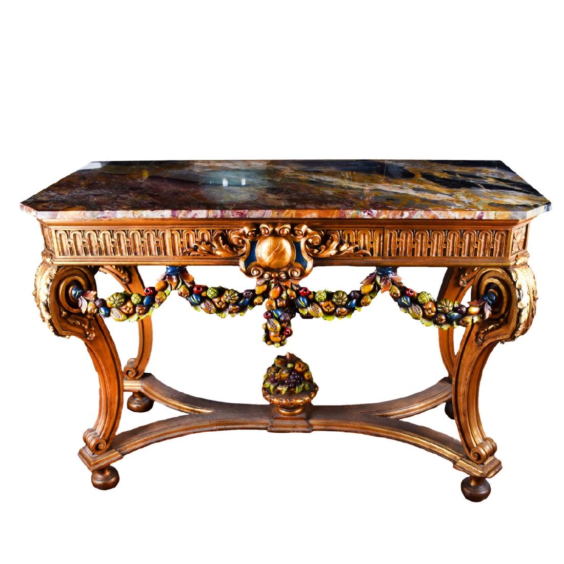 Italian Neoclassical Style Marble Top Console (1 of 3)