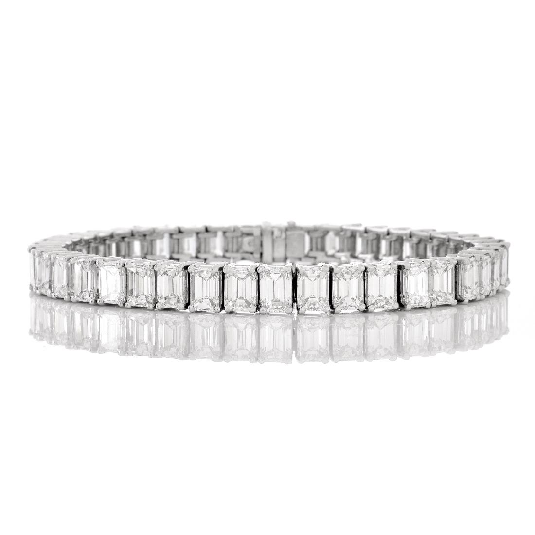 20.5ct TW Diamond and Platinum Bracelet (1 of 6)