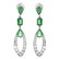 Art Deco Platinum, Diamond and Emerald Earrings