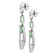 Art Deco Platinum, Diamond and Emerald Earrings - 2