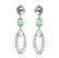 Art Deco Platinum, Diamond and Emerald Earrings - 3