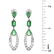 Art Deco Platinum, Diamond and Emerald Earrings - 4