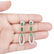 Art Deco Platinum, Diamond and Emerald Earrings - 5