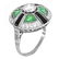 Art Deco Emerald, Diamond and Platinum Ring