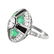 Art Deco Emerald, Diamond and Platinum Ring - 3