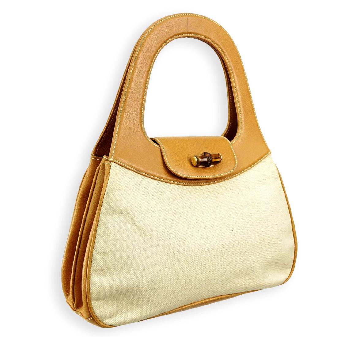 Gucci Vintage Canvas & Leather Top Handle Handbag (1 of 7)