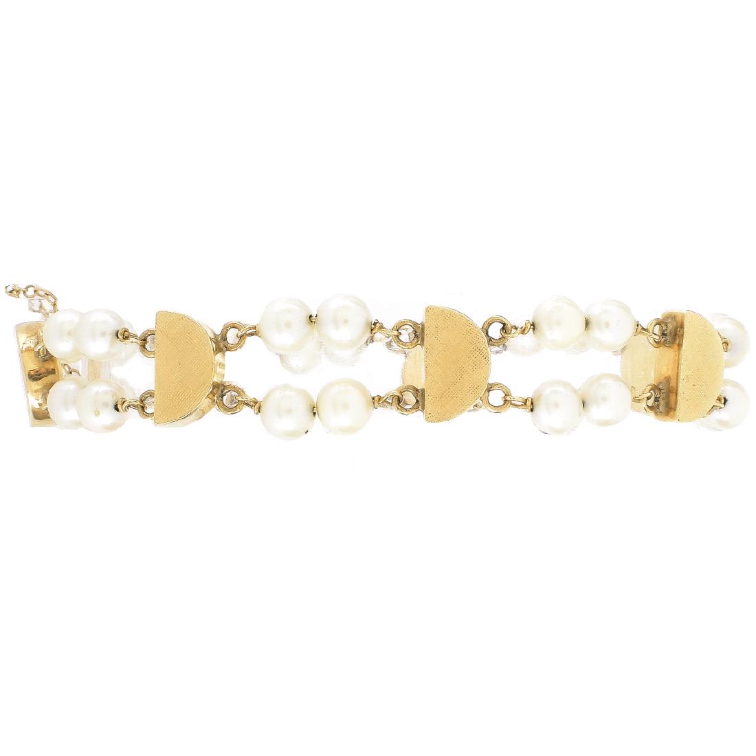 Vintage Pearl and 14K Gold Bracelet (1 of 3)