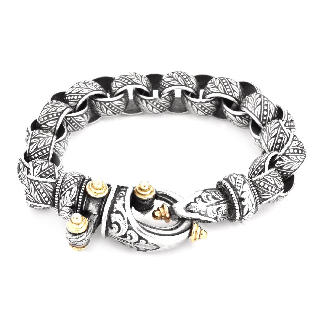 Ned Bowman Sterling and 18K Gold Bracelet (1 of 5)