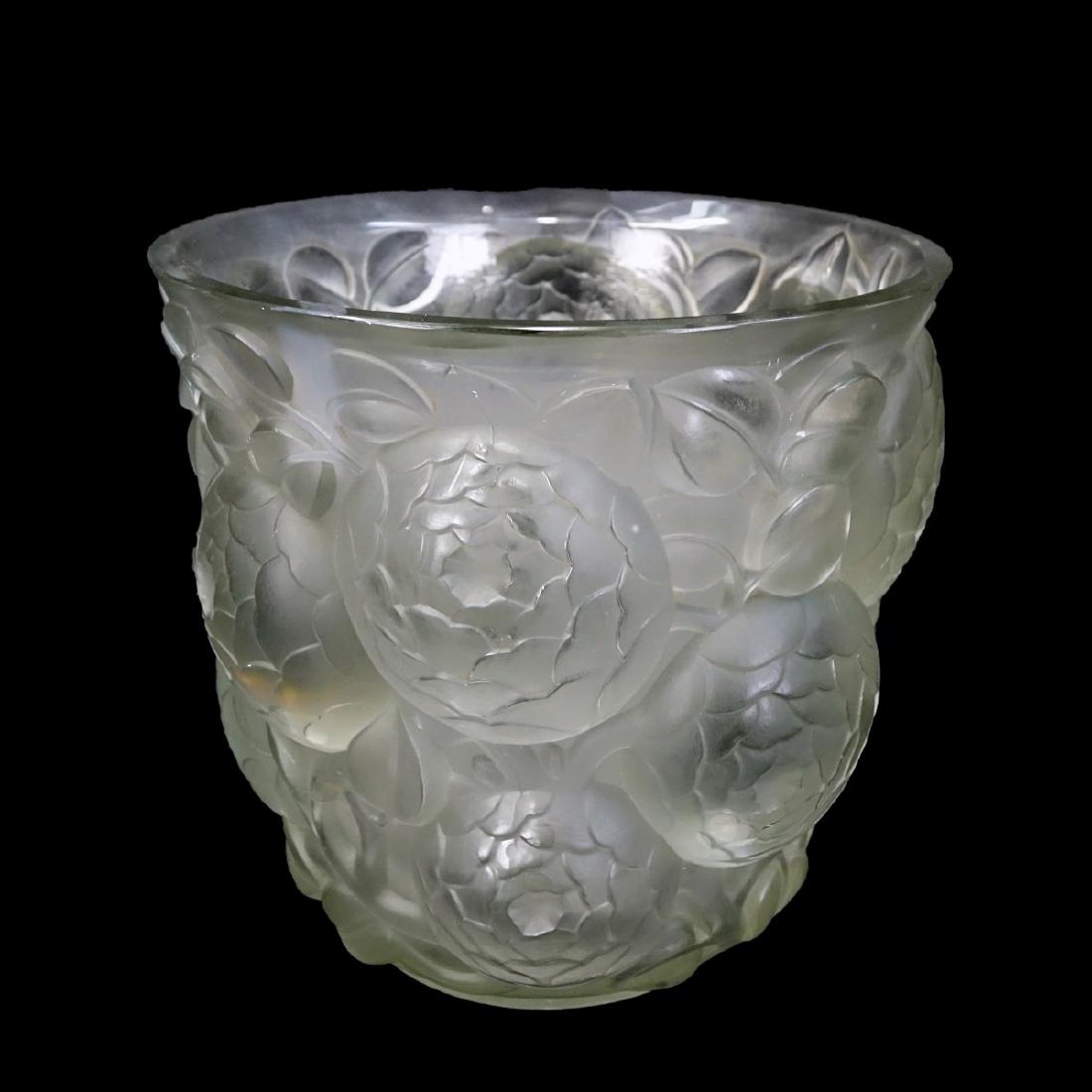 Large Rene Lalique "Oran" Frosted Art Glass Vase (1 of 6)