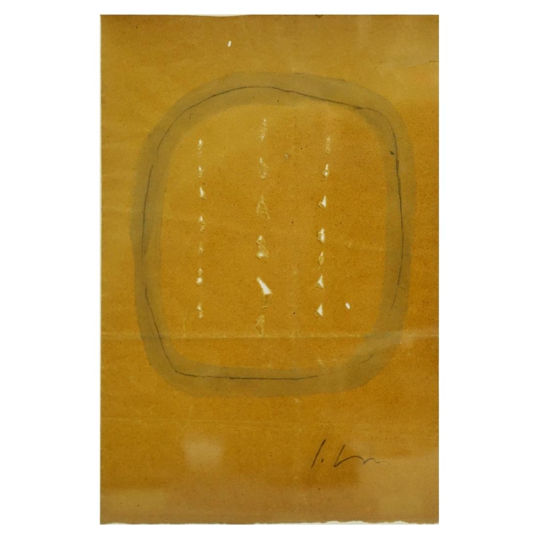 Attributed to: Lucio Fontana Ink and W/C On Paper (1 of 4)