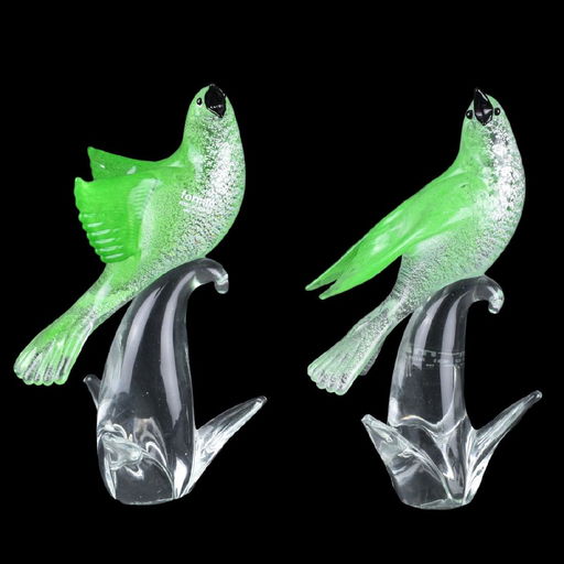 Pair Of Formia For Murano Art Glass Birds Dec 19 2018 Kodner Galleries Inc In Fl