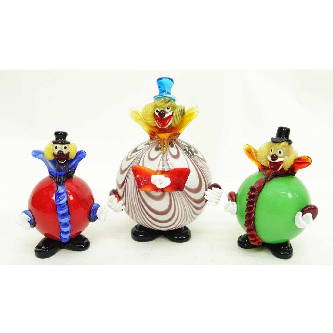 Mid Century Murano Art Glass Clown Figurines (1 of 6)