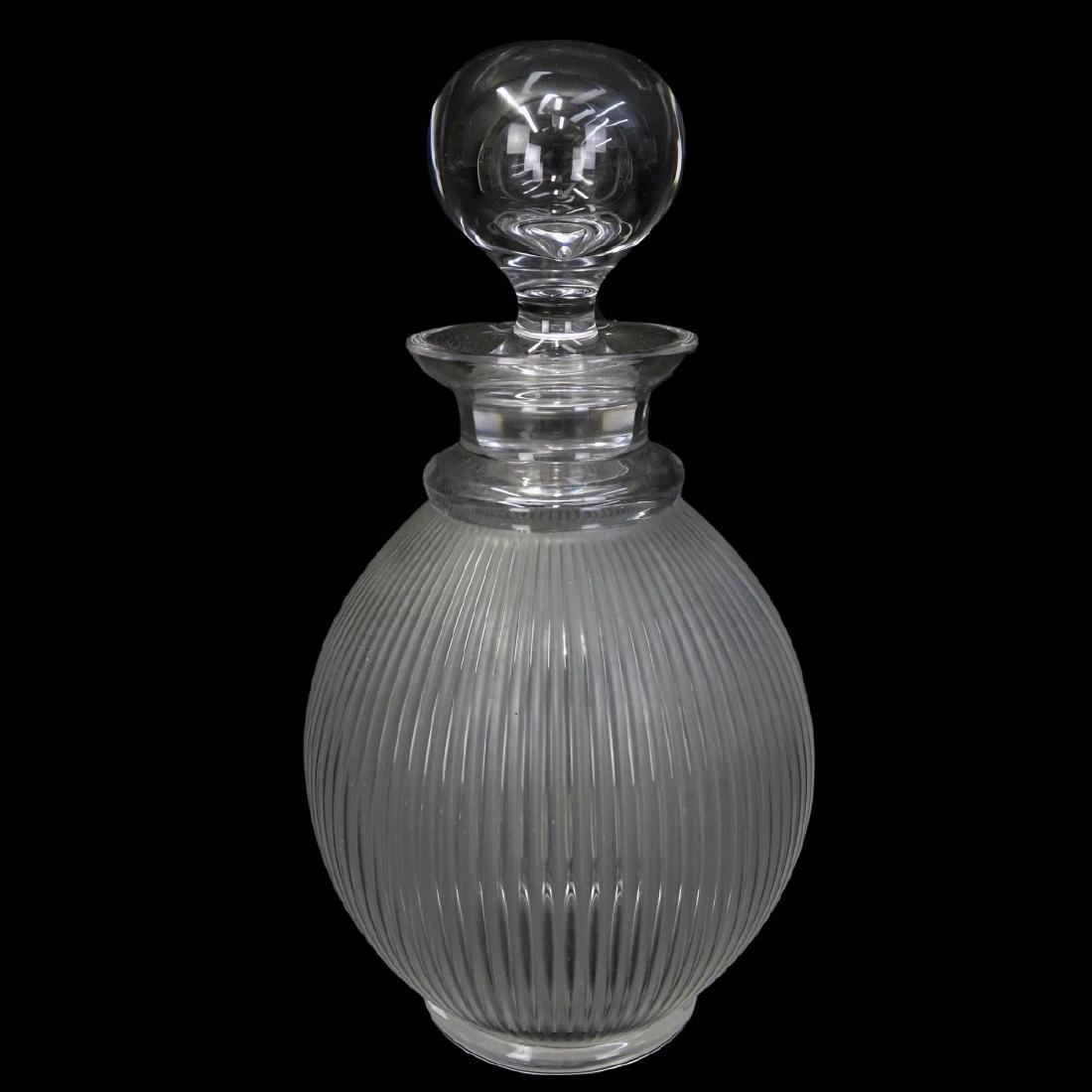 Lalique "Langeais" Crystal Decanter: Lalique "Langeais" Crystal Decanter. Signed Lalique France to base. Measures 9-7/8" H. Domestic Shipping: $66.00 Min Est. $200.00 Max Est. $300.00