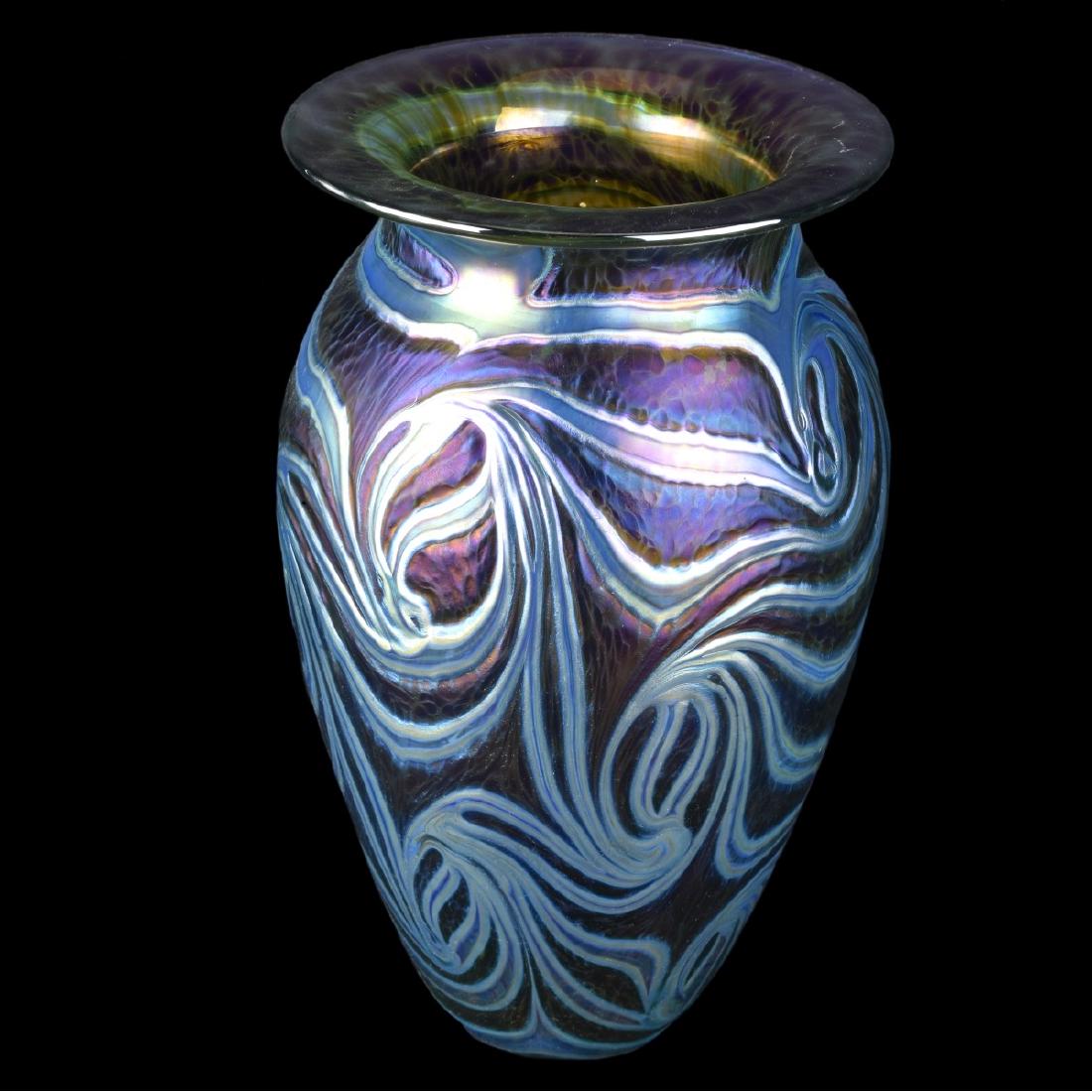 Robert Eickholt King Tut Art Glass Vase (1 of 3)