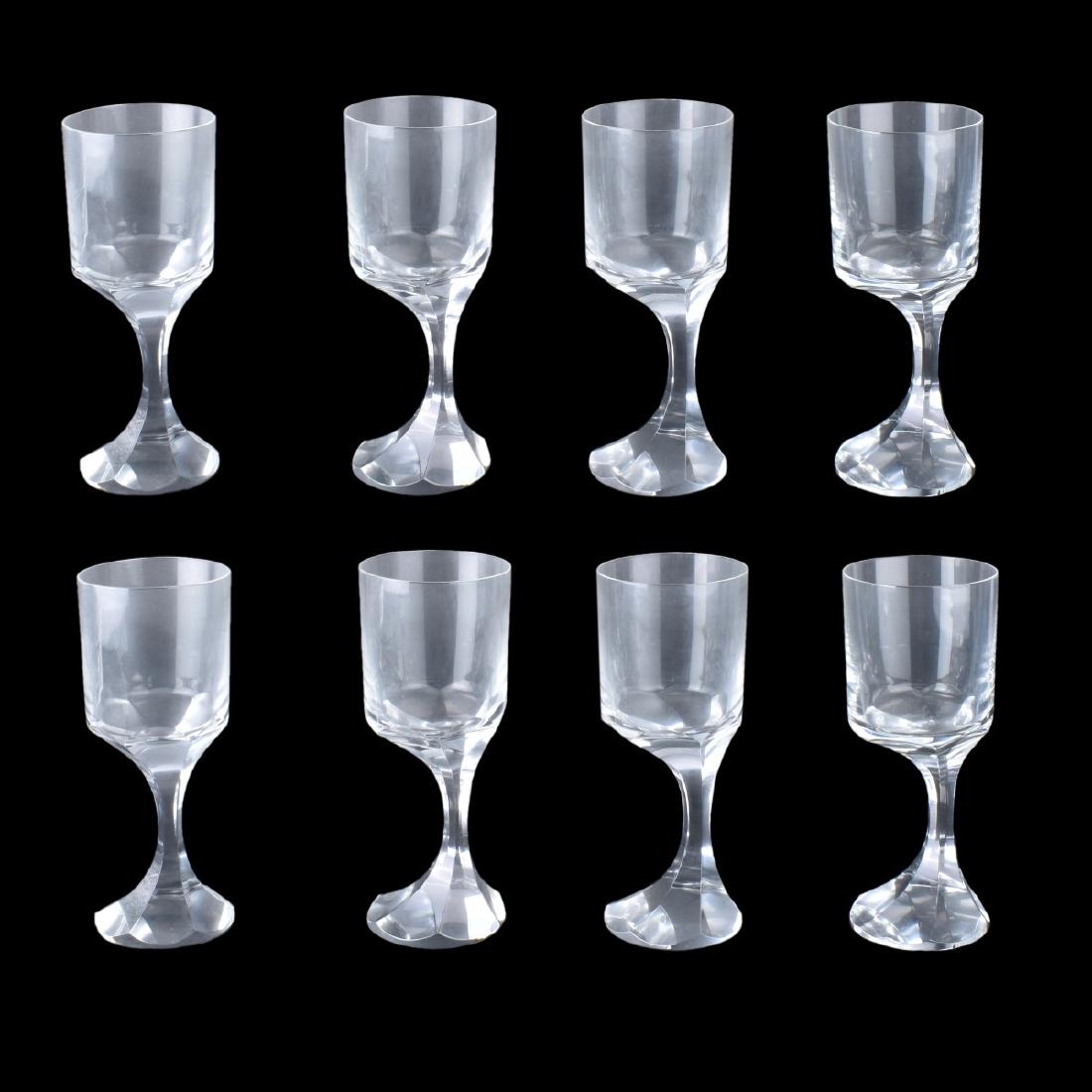 Eight (8) Baccarat Narcisse Red Wine Glasses: Eight (8) Baccarat Narcisse Red Wine Glasses. Signed. Measures 6-3/4" H. Domestic Shipping: $95.00 Min Est. $250.00 Max Est. $350.00