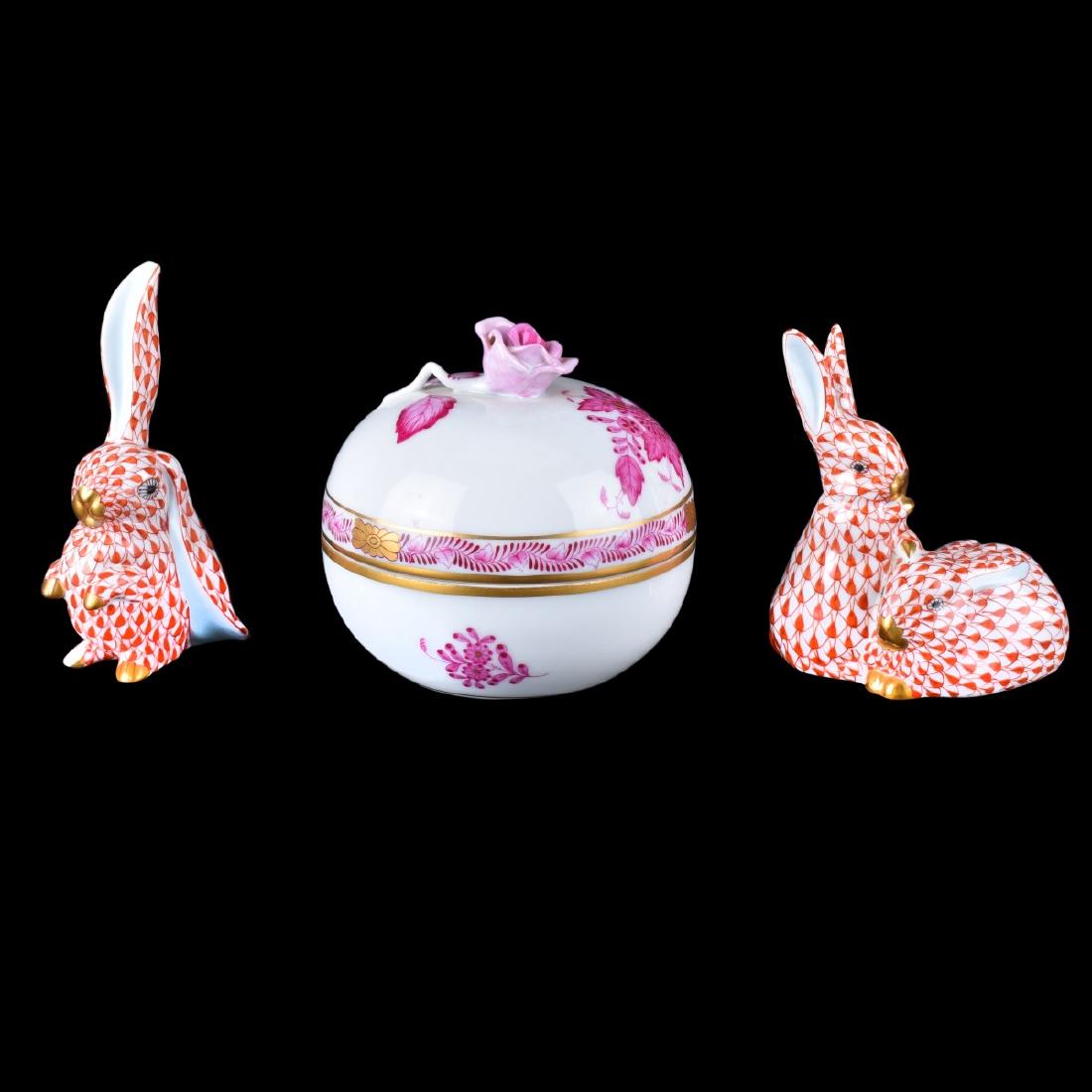 Grouping of Three (3) Herend Porcelain Tableware (1 of 5)