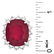 Ladies Ruby, Diamond 18K Gold Ring - 6