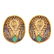 Diamond, Emerald, Sapphire and 18K Earrings - 3