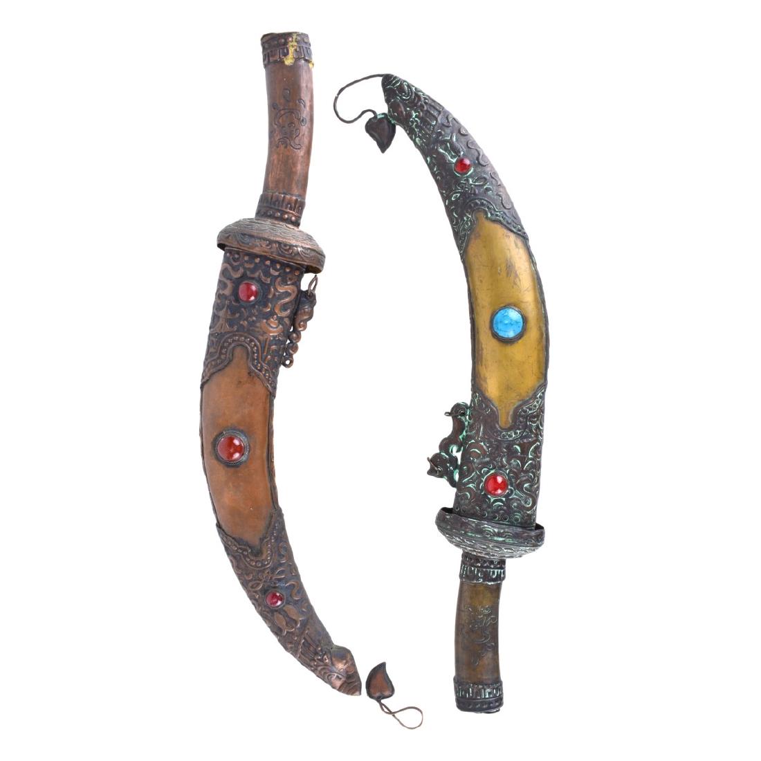 Tibetan Inlaid Short Swords (1 of 8)