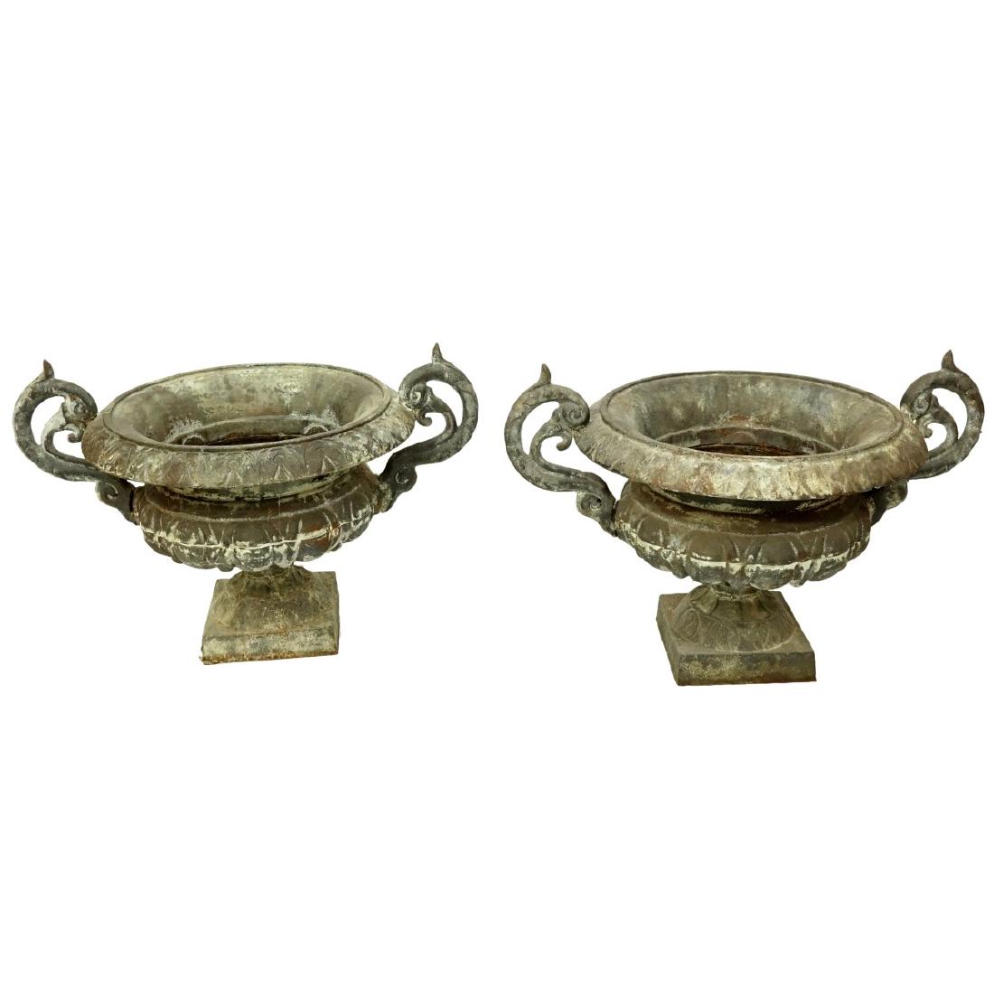 Pair Cast Iron Planters (1 of 3)