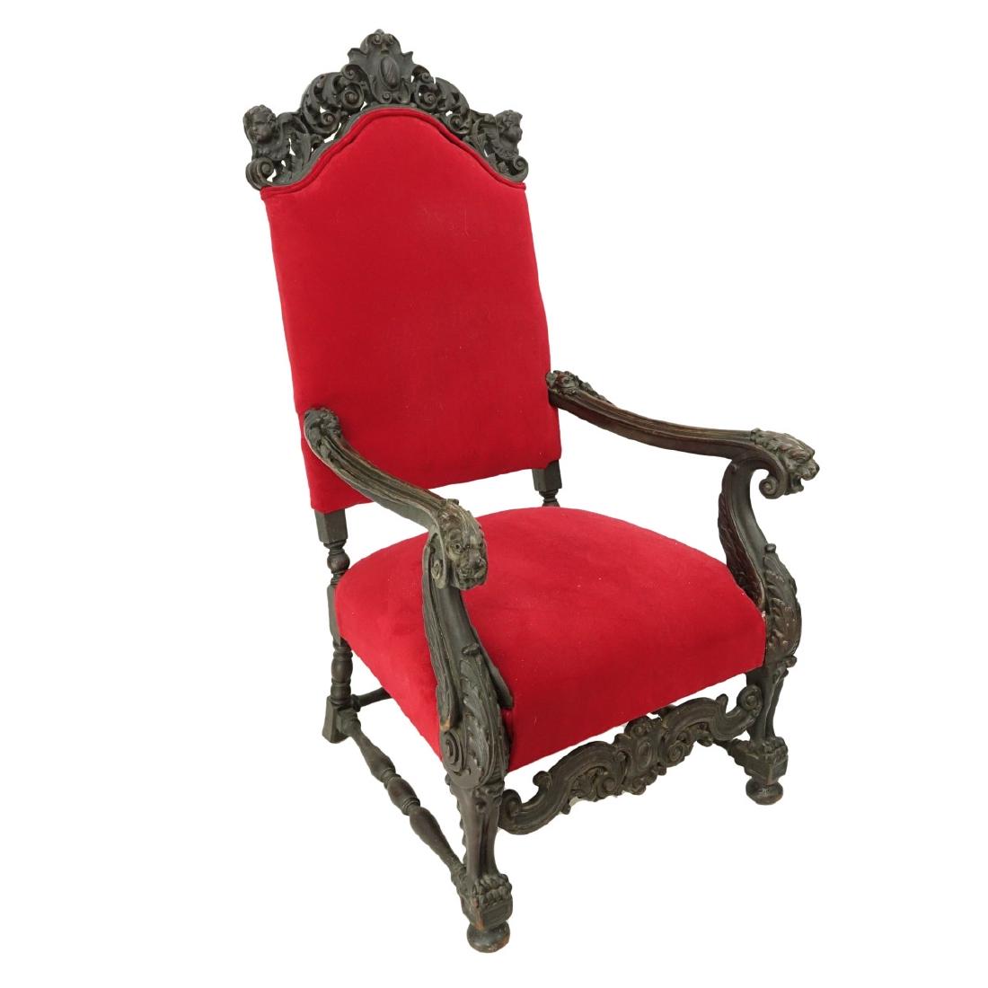 Antique Throne Chair Jan 09 2019 Kodner Galleries Inc In Fl
