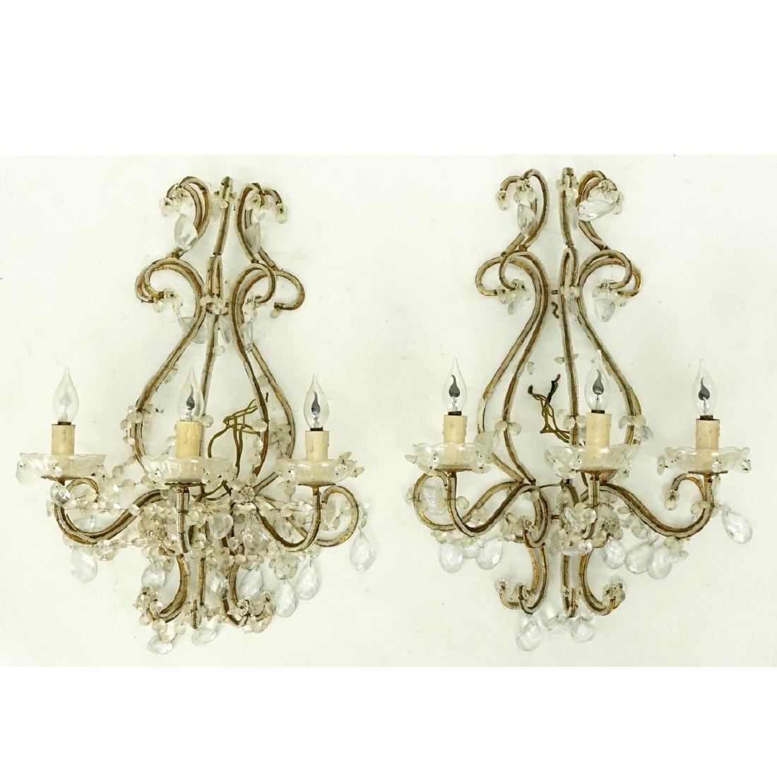 Pair Beaded Sconces (1 of 2)