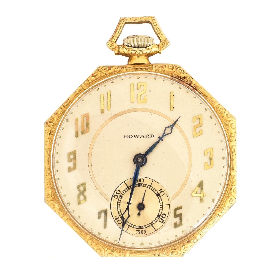 Vintage Howard 14K Gold Pocket Watch (1 of 4)