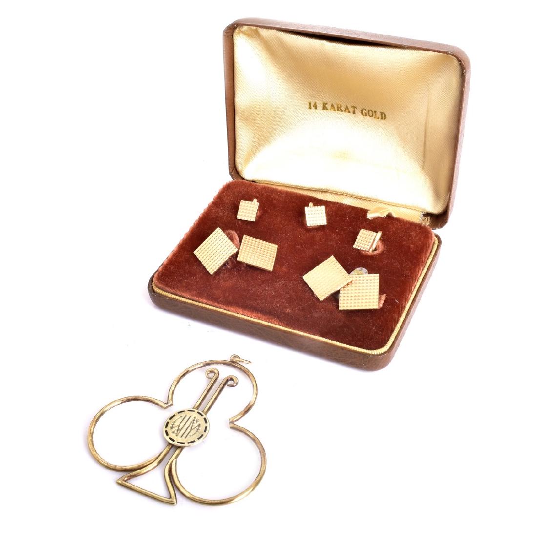 14K Dress Shirt Set and Pendant (1 of 3)