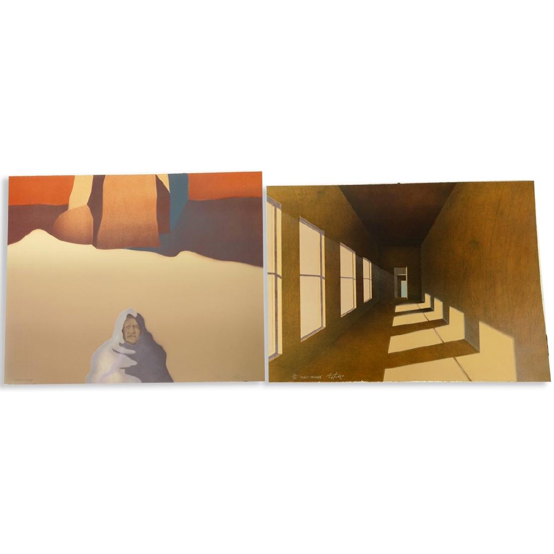 Two John Axton Color Lithographs (1 of 8)