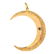 Antique style Diamond and 14K Crescent Moon - 3