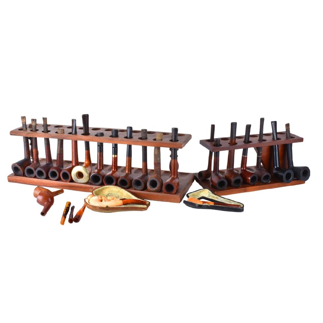 Collection of Smoking Pipes and Holders (1 of 5)