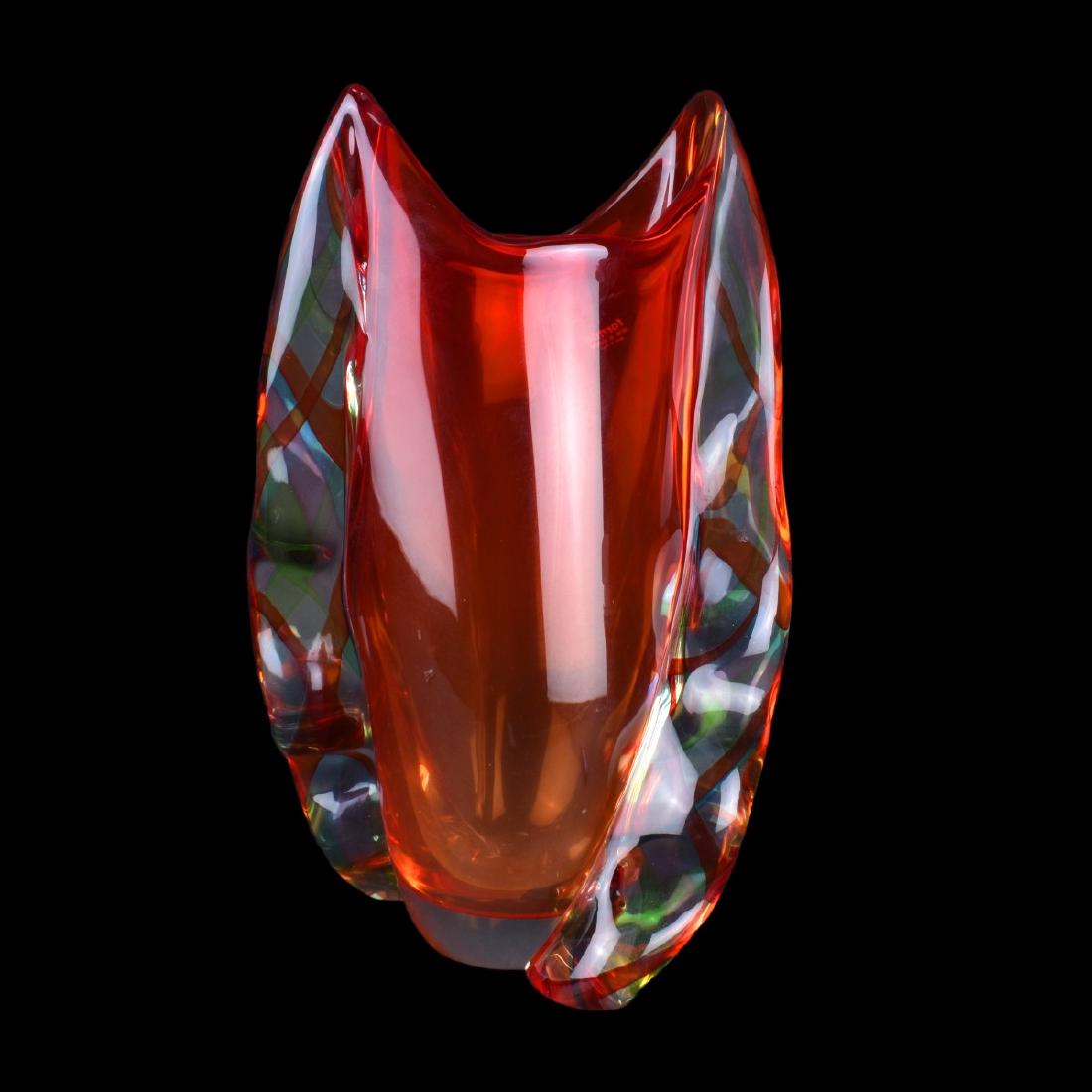 Formia for Murano Italian Art Glass Free Form Vase (1 of 5)