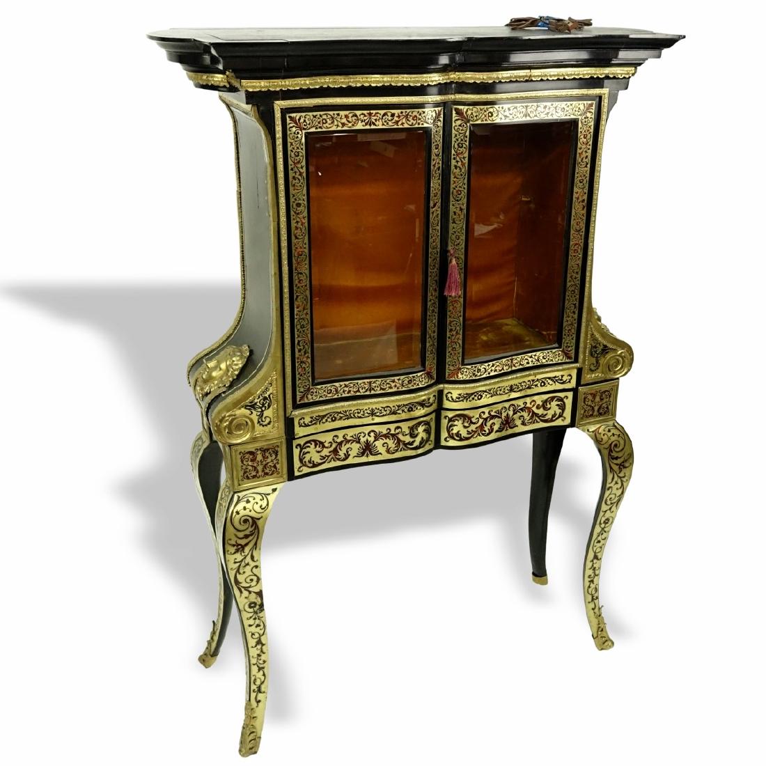 20th Century Louis XV Boulle Style 2 Pc Vitrine (1 of 5)
