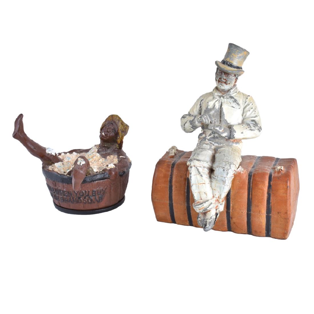 Two (2) Vintage Black Americana Cast Iron Figures (1 of 6)