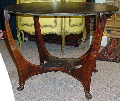 19C Hunzinger Double Banded Inlaid Revolving Top T - 3